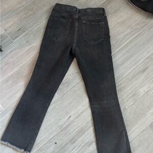 Free People Charcoal Straight Leg Jeans